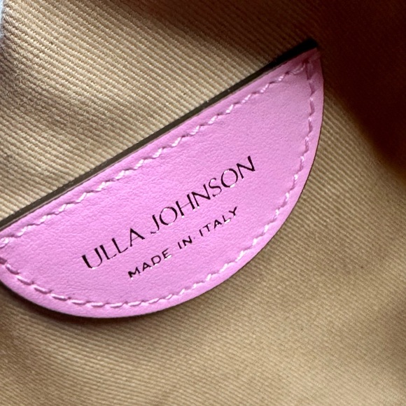 NEW! Ulla Johnson Rosebloom Pink Leather Imogen Small Soft Convertible Crossbody - Picture 13 of 15